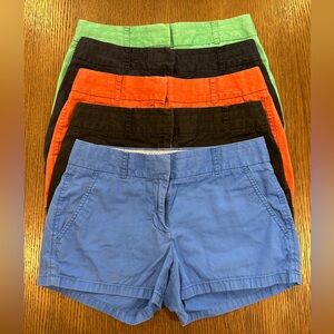 5 pairs of J. Crew Casual Women's Cotton Twill Shorts